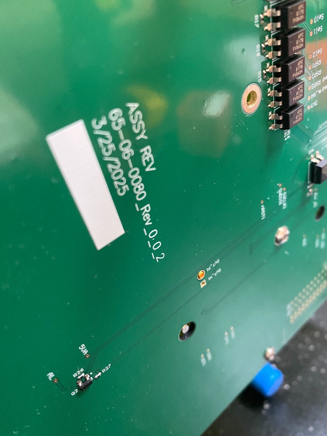 Receptacle protruding through the TPCB