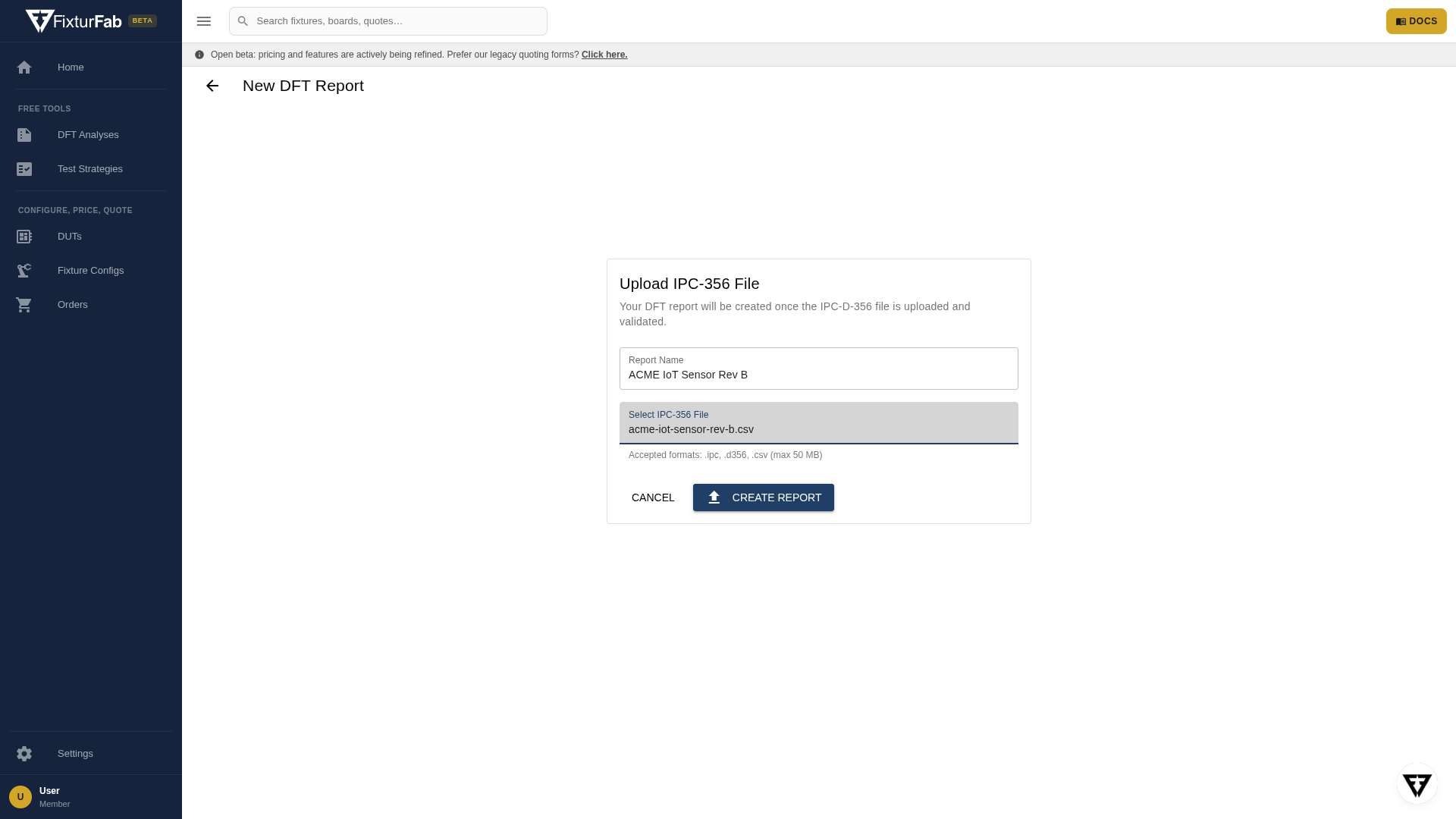 Upload IPC-356 form