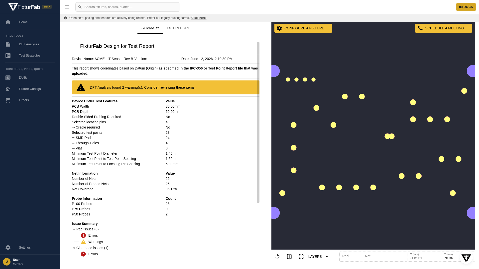 DFT Summary Page