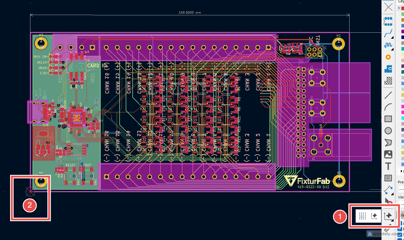 KiCad Drill/File Origin