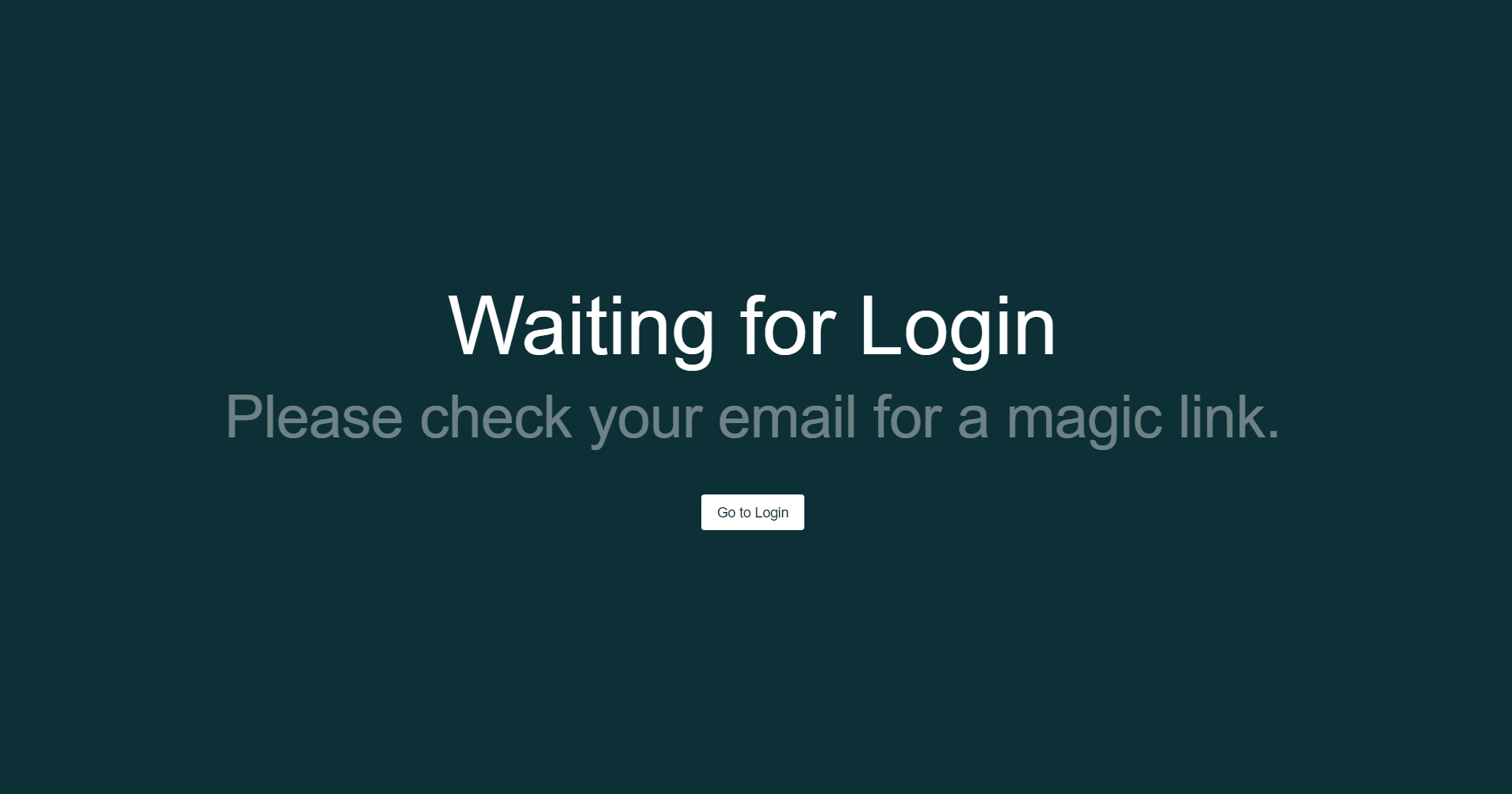 Login Confirmation Page